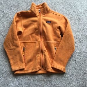 EUC Patagonia kids small orange fleece zip up